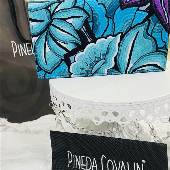 NWT PINEDA COVALIN  SILK ITSMO CLUTCH - Picture 2 of 6